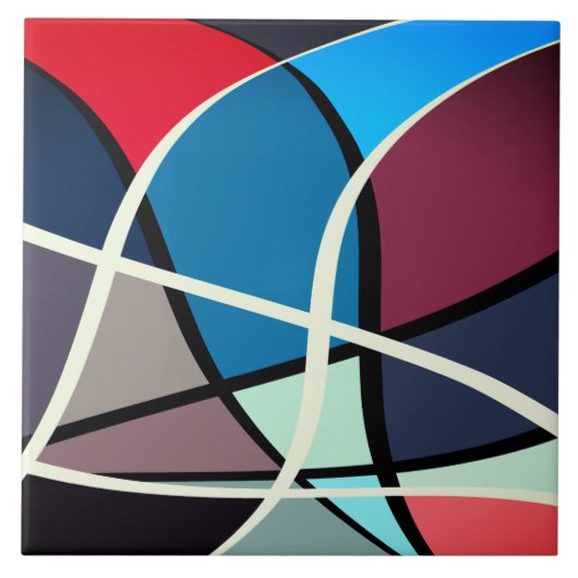 Keramische Tegel, groot (6 × 6 inch) patroon 01 Tegeltje (Voorkant)