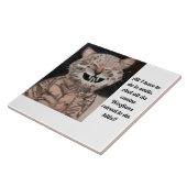 Keramische tegel Grote "cocake Bad boy Cat!" Tegeltje (Zijkant)