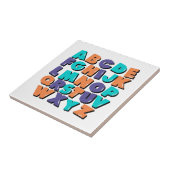 Keramische Tegel - Happy Letters Tegeltje (Zijkant)