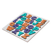 Keramische Tegel - Happy Letters Tegeltje (Zijkant)