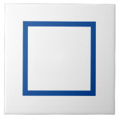 Keramische Tegel in blauw en wit - (2) Tegeltje (Voorkant)