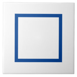 Keramische Tegel in blauw en wit - (2) Tegeltje