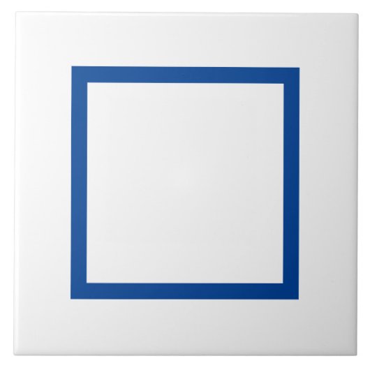 Keramische Tegel in blauw en wit - (2) Tegeltje (Voorkant)