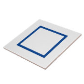 Keramische Tegel in blauw en wit - (2) Tegeltje (Zijkant)