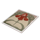 Keramische Tegel - Iris Art Nouveau Floral Sinaasa Tegeltje (Zijkant)