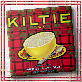 KERAMISCHE TEGEL - "Kiltie" - Kratlabel Tegeltje