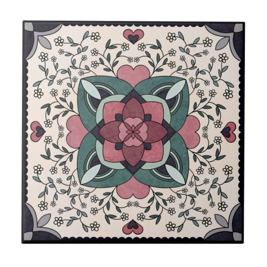 Keramische Tegel, klein (4,25 x 4,25 inch) Tegeltje (Voorkant)
