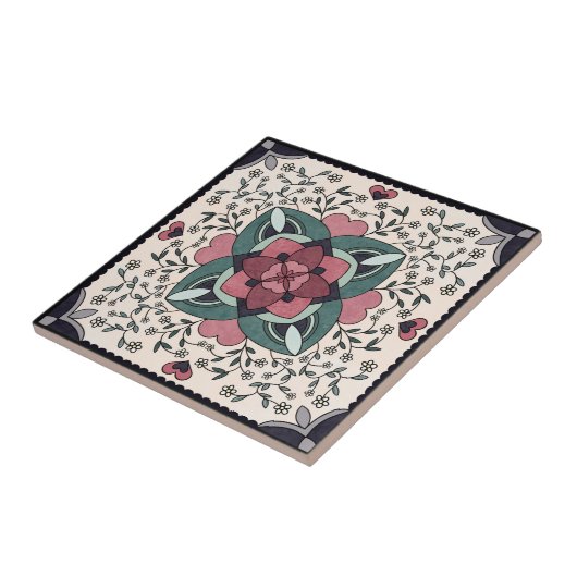 Keramische Tegel, klein (4,25 x 4,25 inch) Tegeltje (Zijkant)