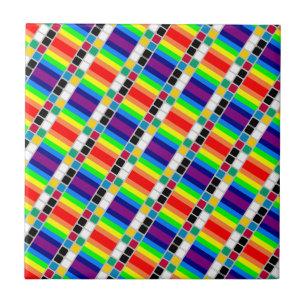 Keramische tegel kleurrijk kleuren vierkant tegeltje