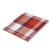 Keramische Tegel Kleurrijke Kleuren Rood Plaid Tegeltje (Zijkant)