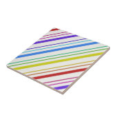 Keramische Tegel Kleurrijke Kleuren Stripe Tegeltje (Zijkant)