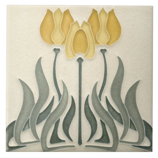 Keramische Tegel - Kunst nieuwe gele tegels Tegeltje (Voorkant)