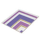 Keramische tegel - Lila met Gold Split Corner Tegeltje (Zijkant)