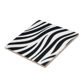 Keramische Tegel Luipaard Print Zwart-wit Tegeltje (Zijkant)