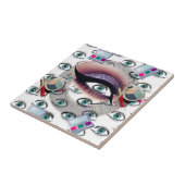 Keramische Tegel Makeup Oogschaduw Tegeltje (Zijkant)