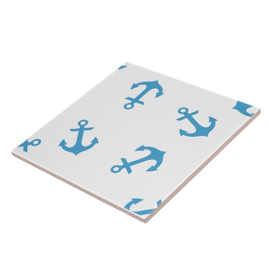 Keramische Tegel met anker Pattern Tegeltje (Zijkant)
