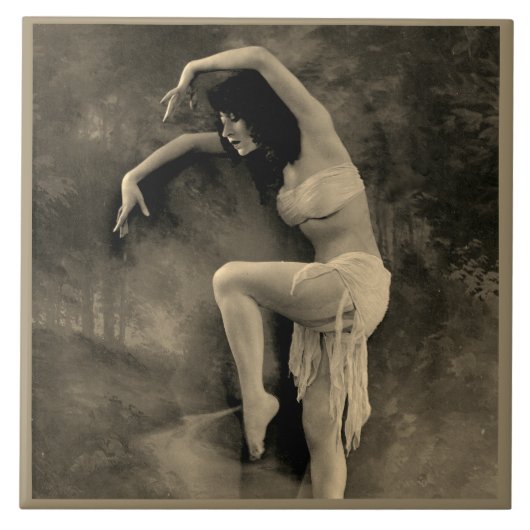 Keramische tegel met  danser Foto Tegeltje (Voorkant)