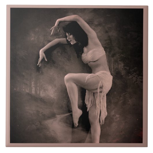 Keramische tegel met  danser Foto Tegeltje (Voorkant)