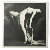 Keramische tegel met  danser tegeltje (Voorkant)