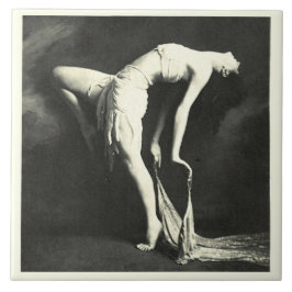 Keramische tegel met  danser tegeltje