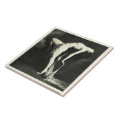 Keramische tegel met danser tegeltje (Zijkant)