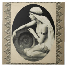 Keramische tegel met  danser