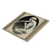 Keramische tegel met  danser tegeltje (Zijkant)