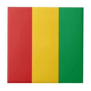 Keramische Tegel met de vlag van Guinee-Conakry Tegeltje
