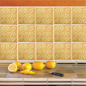 Keramische tegel met gember gestileerde ovate blad tegeltje