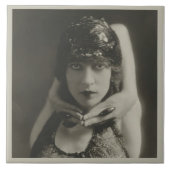 Keramische tegel met gezicht van  Dancer Tegeltje (Voorkant)