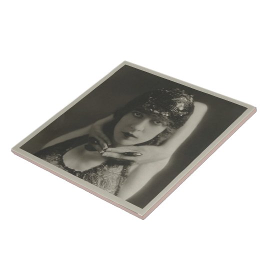 Keramische tegel met gezicht van  Dancer Tegeltje (Zijkant)