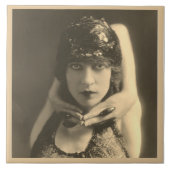 Keramische tegel met gezicht van  Dancer Tegeltje (Voorkant)