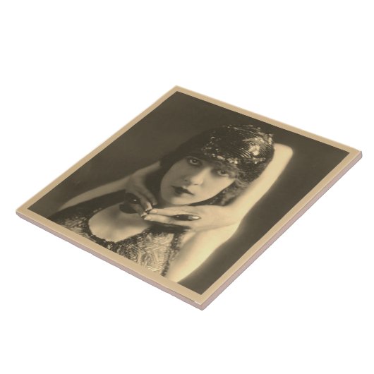 Keramische tegel met gezicht van  Dancer Tegeltje (Zijkant)