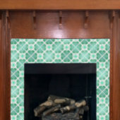 Keramische Tegel met herhalend groen ontwerp Tegeltje