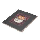 Keramische tegel met koffiethema tegeltje (Zijkant)
