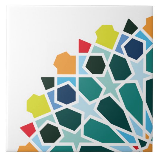 Keramische Tegel met Marokkaanse Tegels ontwerp Tegeltje (Voorkant)