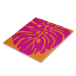 keramische tegel met tropisch patroon tegeltje