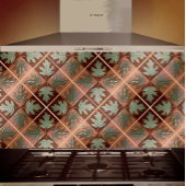 Keramische Tegel met vier esdoornbladeren Tegeltje