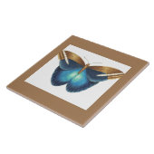 Keramische tegel met vlinder tegeltje (Zijkant)
