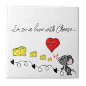 Keramische Tegel Mice Cheese Pizza Pizzeria Love Tegeltje (Voorkant)