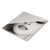 Keramische Tegel - model onder een Pet Tegeltje (Zijkant)