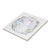 KERAMISCHE TEGEL : MOEDER + BABY BUNNY TEGELTJE (Zijkant)