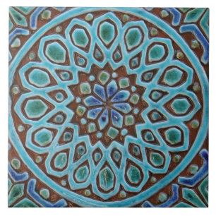 Keramische tegel - Moorse tegelstijl turquoise Tegeltje
