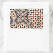 Keramische tegel mozaïek ontwerp rechthoekige sticker (Tas)