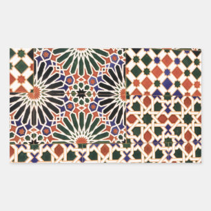 Keramische tegel mozaïek ontwerp rechthoekige sticker