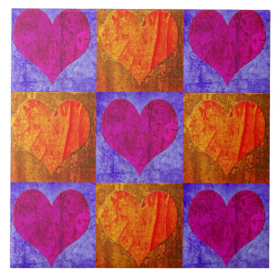 Keramische tegel - mozaïek van het hart tegeltje