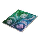 Keramische Tegel  Multi Gekleurde Art Nouveau Tegeltje (Zijkant)