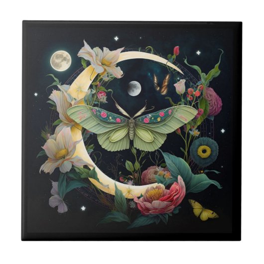 Keramische tegel - Nachtpaus Tegeltje (Voorkant)