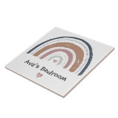 Keramische Tegel - Ontwerp voor regenboog voor deu Tegeltje (Zijkant)