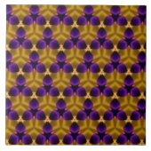 Keramische tegel - Paarse en goudtriquetras Tegeltje (Voorkant)